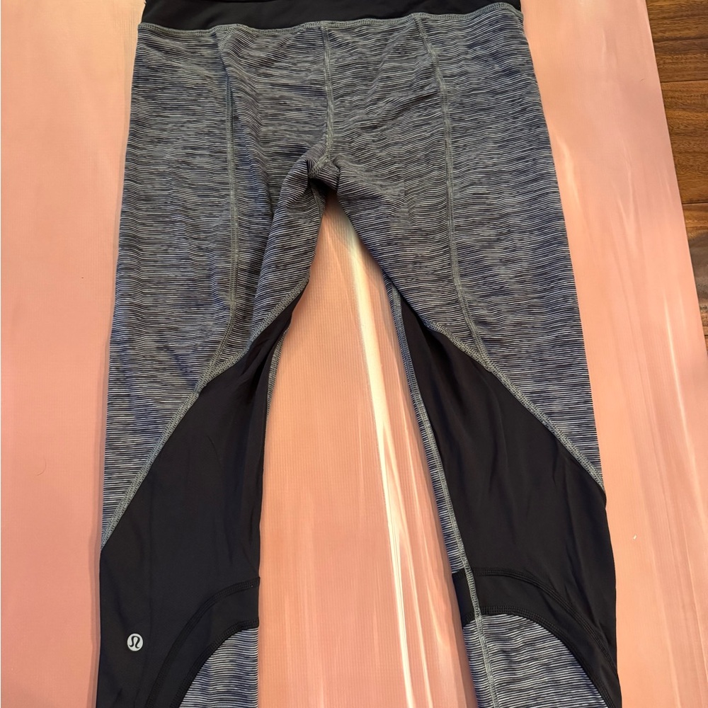 lululemon Gray and Black Leggings